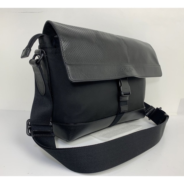 良品☆コーチ メンズ COACH パーフォレイテッド レザー ショルダー