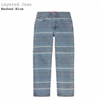 シュプリーム(Supreme)のsupreme layered jean 34 定価以下(デニム/ジーンズ)