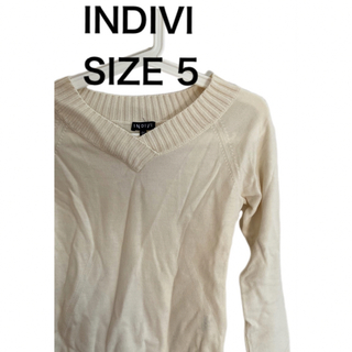 インディヴィ(INDIVI)のINDIVI インディヴィ ニット セーター ウール100% サイズ5(ニット/セーター)