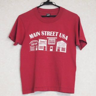 サンタモニカ(Santa Monica)のVINTAGE Tシャツ バーガンディー えんじ 赤 古着 ヴィンテージ(Tシャツ(半袖/袖なし))