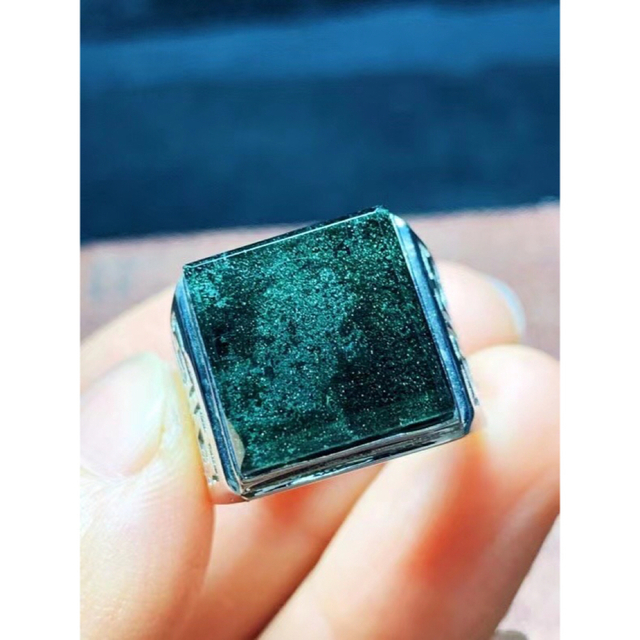 ⭐︎【天然】グリーン ガーデン クォーツ リング s925 14x14.8mm ⭐︎【天然】グリーン ガーデン クォーツ リング s925 14x14.8mm