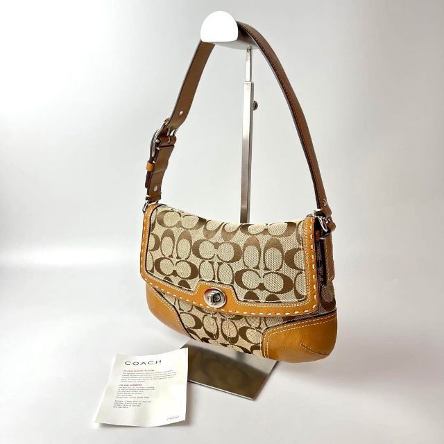 コーチ coach シグネチャー ワン ショルダーバッグ ターンロック