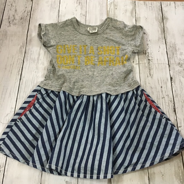 F.O.KIDS(エフオーキッズ)のエフオーキッズ　Tシャツ　ワンピース 80cm キッズ/ベビー/マタニティのベビー服(~85cm)(ワンピース)の商品写真