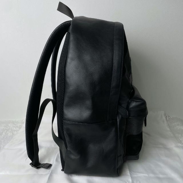 コーチ】 チャールズ リュックサック レザー スエード カモフラージュ