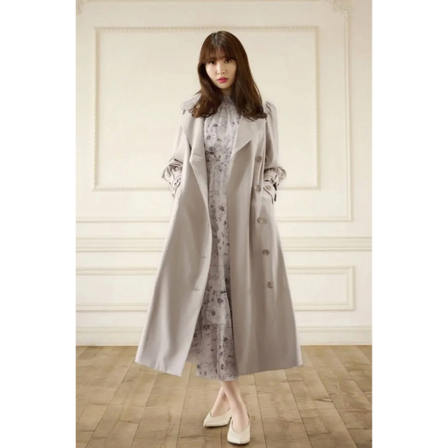 美品】Herlipto Belted Dress Trench Coat 【ラッピング無料】 13000円