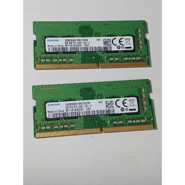 SAMSUNG(サムスン)のRAM DDR4 16G 中古美品 稼働品 (8*2) スマホ/家電/カメラのPC/タブレット(PCパーツ)の商品写真