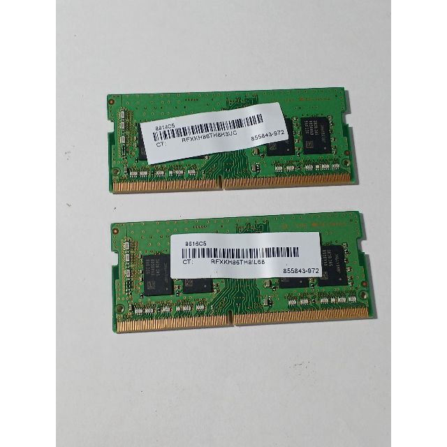SAMSUNG(サムスン)のRAM DDR4 16G 中古美品 稼働品 (8*2) スマホ/家電/カメラのPC/タブレット(PCパーツ)の商品写真