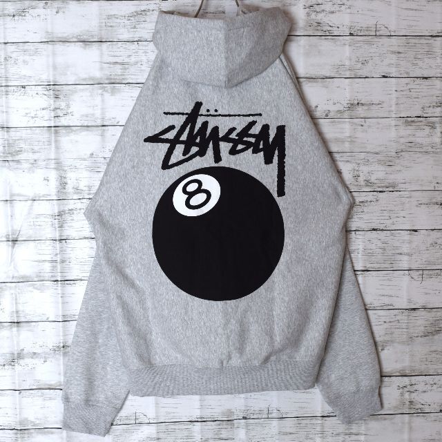 ステューシー stussy 新品タグ　8ボール　ブラックXL フルジップパーカー