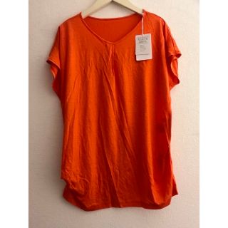 ザラ(ZARA)のPINORE ピノーレ　オレンジ　トップス　Tシャツ　新品タグ付き　リヨセル(Tシャツ(半袖/袖なし))