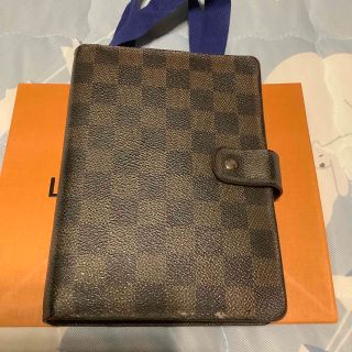 ルイヴィトン(LOUIS VUITTON)のルイヴィトン　ダミエ・エベヌ　手帳カバー　6穴　アジェンダMM R20240(手帳)