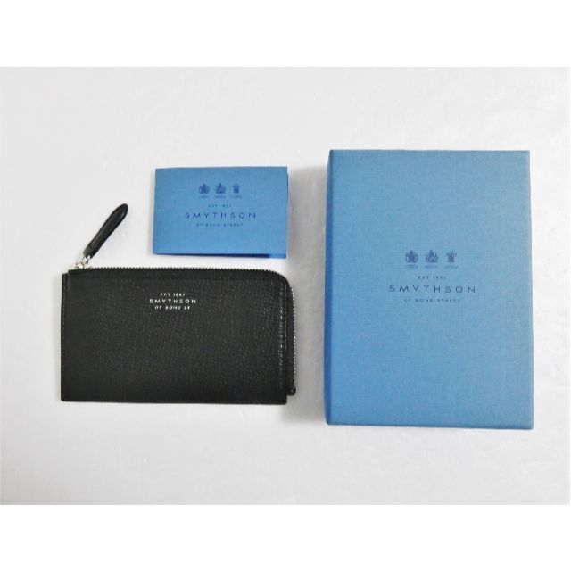 Smythson(スマイソン)の新品 SMYTHSON 4CC FLAT COIN PURSE ブラック レディースのファッション小物(コインケース)の商品写真