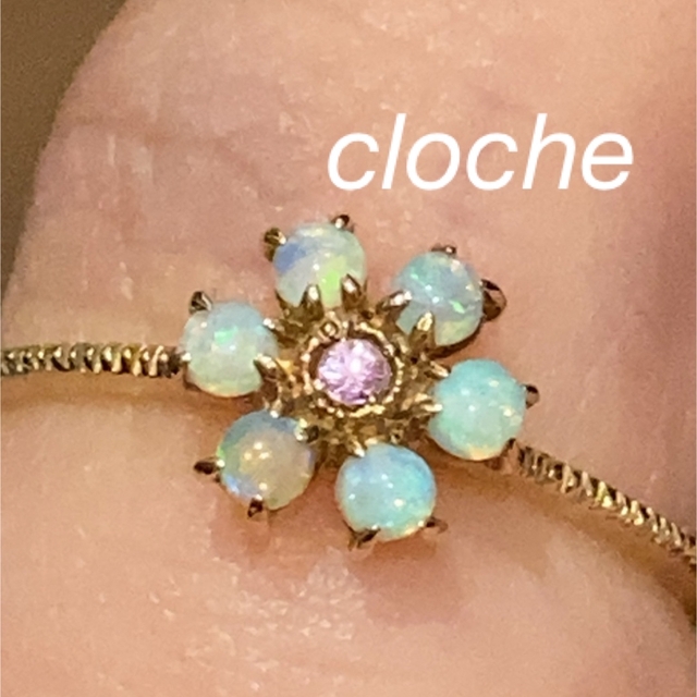 cloche オパール ピンクサファイア フラワー リング クロチェ クロシェ