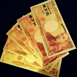5枚セット✨金運UP✨k24 純金箔1万円札✨シャネルやヴィトンのお財布に(長財布)