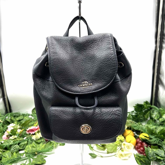 COACH コーチ ミニリュック バックパック ネイビー F37621 極美品