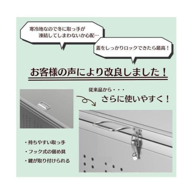 ゴミ箱 屋外 カラス除け ゴミ荒らし防止ふた付き(組立式）210L 1263