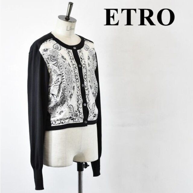 ETRO エトロ ニット・セーター 40(M位) 青x白x黒