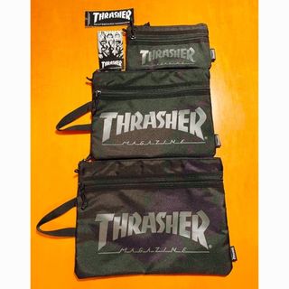 スラッシャー(THRASHER)の新品★ THRASHER スラッシャー バッグインバッグ　ポーチ　缶バッジ(その他)