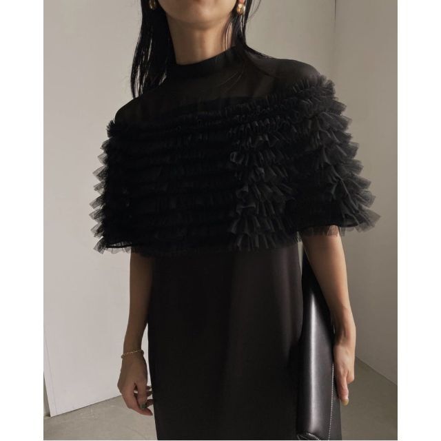 AMERI 2WAY VOLUME FRILL BOLERO SET DRESS