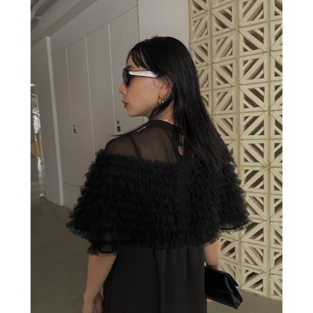 AMERI 2WAY VOLUME FRILL BOLERO SET DRESS