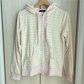 シマムラ(しまむら)のしまむら レディースパーカー トップス ボーダー 長袖 パイル地 春服 夏服 春(パーカー)