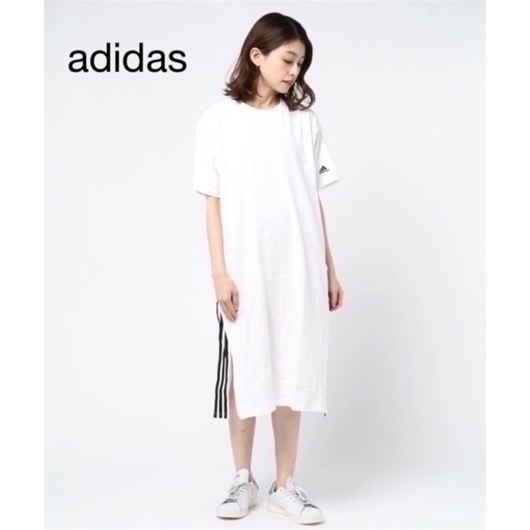 adidas(アディダス)のadidas Tシャツワンピ レディースのワンピース(ひざ丈ワンピース)の商品写真