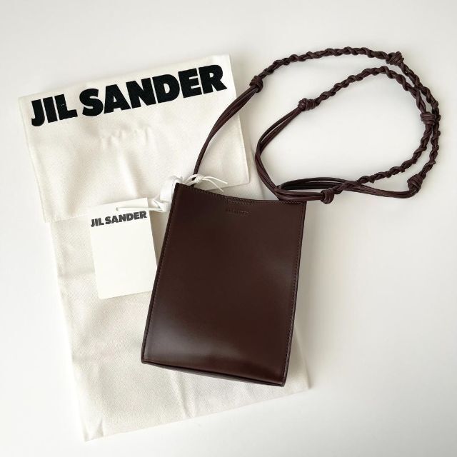 Jil Sander - ジルサンダー タングル スモールバッグ ブラウン メンズ JSMT853173