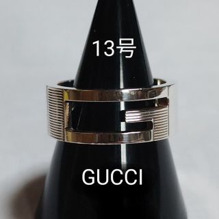 グッチ(Gucci)の13号 美品 GUCCI ブランデッドG シルバーリング 純銀 925(リング(指輪))