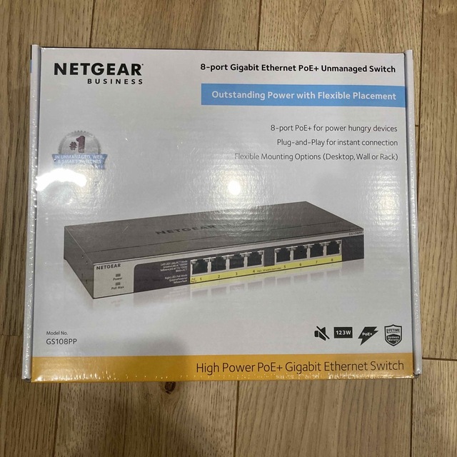 GS108PP NETGEAR POE給電HUB