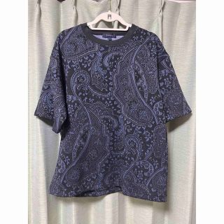 レイジブルー(RAGEBLUE)の新品！ペイズリー柄　Tシャツ　ブルー　ジャガード(Tシャツ/カットソー(半袖/袖なし))