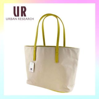 アーバンリサーチ(URBAN RESEARCH)の新品 URBAN RESEARCH トートバッグ 黄 白 おしゃれ 軽量(トートバッグ)