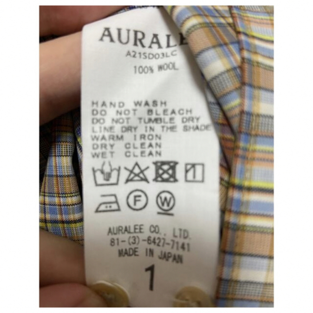 AURALEE - AURALEE 21ss ウール チェック ワンピース オーラリー 新品