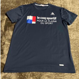 ルコックスポルティフ(le coq sportif)のルコック　Tシャツ　ネイビー　デサント　メンズレディース両用　ユニセックス(Tシャツ(半袖/袖なし))