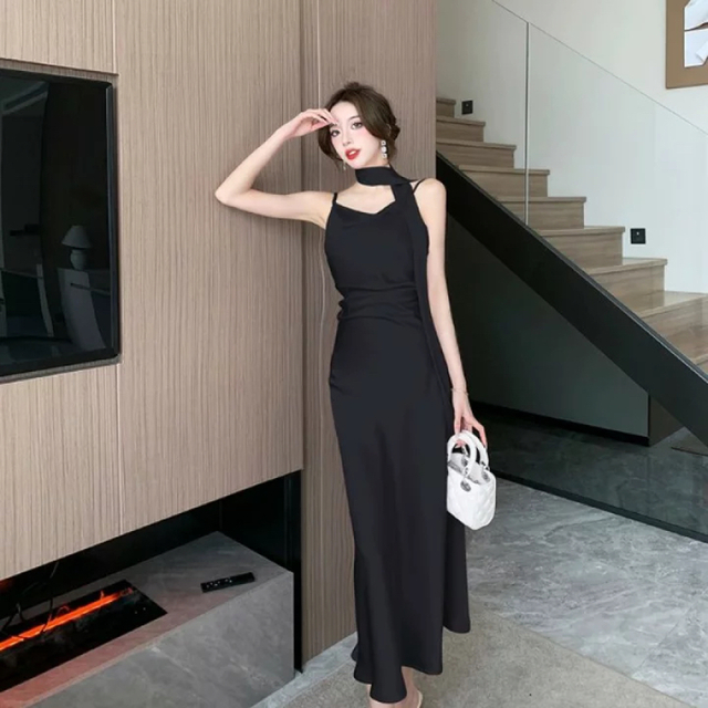 ロングドレス　タイトワンピース　セクシー　キャバドレス韓国ファッションam315 レディースのフォーマル/ドレス(ロングドレス)の商品写真