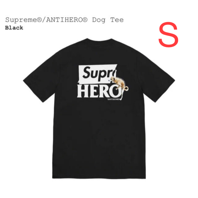 黒S】ANTIHERO Dog Tee SUPREME 12100円 メンズ トップス Tシャツ