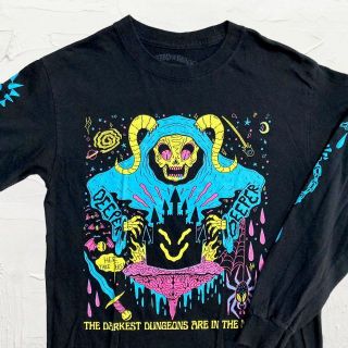 KDD w ビンテージ   黒 悪魔　魔法使い　ストリートアート 長袖　Tシャツ(Tシャツ/カットソー(七分/長袖))