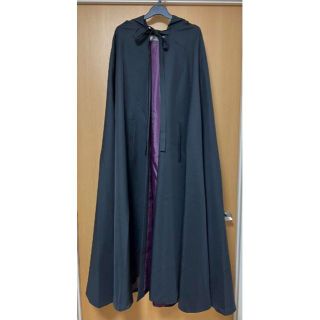 極美品】ATELIER BOZ アトリエボズ ロングフードマント/コート 黒