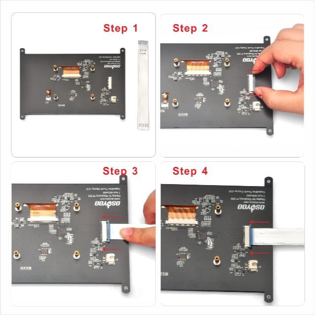 OSOYOO 7 インチ TFT タッチ スクリーン | DSI コネクタ | 4