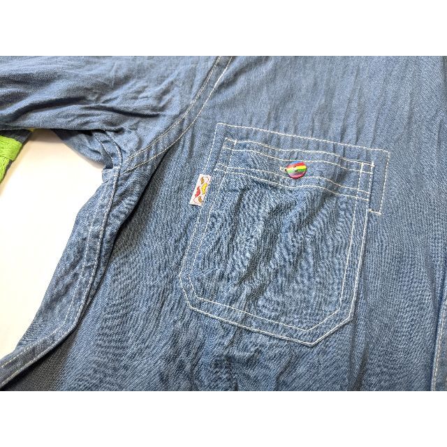 aldies(アールディーズ)のALDIES アールディーズ シャンブレーシャツ 刺繍 ワークシャツ M  メンズのトップス(シャツ)の商品写真