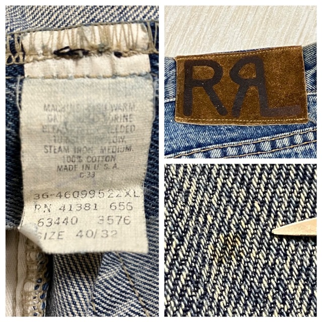 RRL(ダブルアールエル)の希少サイズ！RRL ラルフローレン デニムパンツ W40 USA製 ビッグサイズ メンズのパンツ(デニム/ジーンズ)の商品写真