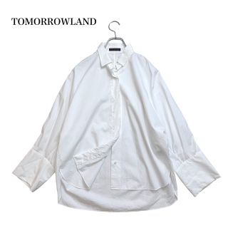 トゥモローランド(TOMORROWLAND)のトゥモローランド 大人かわいい シャツ ワイドシルエット 綿100% 白 日本製(シャツ/ブラウス(長袖/七分))