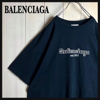 【19AW】バレンシアガ☆センター刺繍ロゴTシャツ EST. 1917.