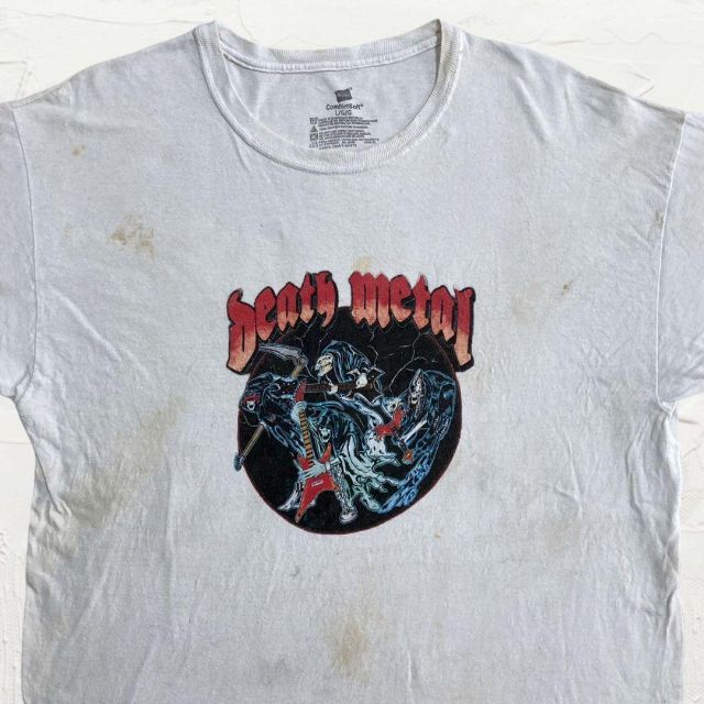 KCU Hanes 白 デスメタル　Death metal　バンド Tシャツ メンズのトップス(Tシャツ/カットソー(半袖/袖なし))の商品写真
