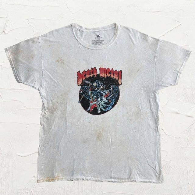 KCU Hanes 白 デスメタル　Death metal　バンド Tシャツ メンズのトップス(Tシャツ/カットソー(半袖/袖なし))の商品写真