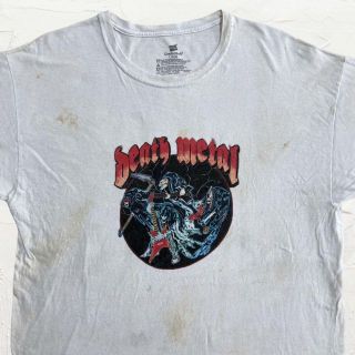 KCU Hanes 白 デスメタル　Death metal　バンド Tシャツ(Tシャツ/カットソー(半袖/袖なし))