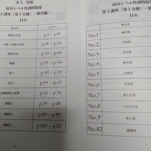 ✿浜学園小4✿【最高レベル特訓 算数】 テキスト＆難問解説集 数量は