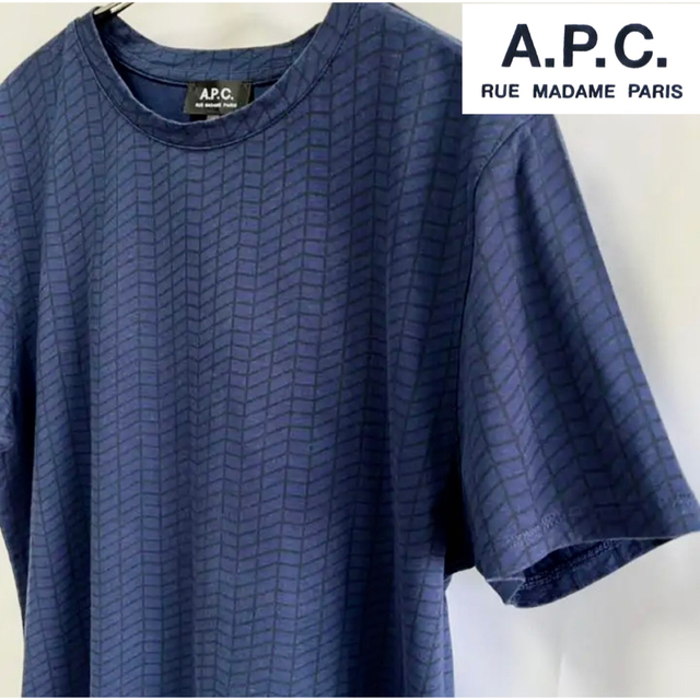 【超美品】A.P.C. アーペーセー 大人シックなスクゥエイマ総柄Tシャツ