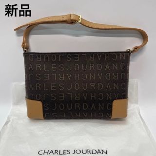 シャルルジョルダン(CHARLES JOURDAN)の新品　シャルルジョルダン　ミニ　ハンドバッグ　ショルダーバッグ　総ロゴ　本革(ハンドバッグ)