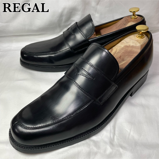 靴/シューズ【極美品】REGAL コインローファー ハーフサドル JV65