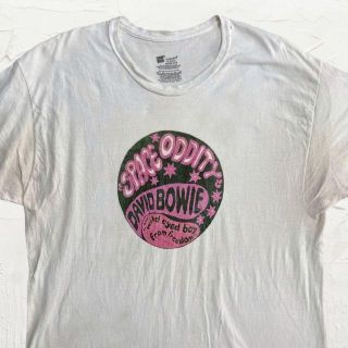 KCO Hanes 白 デヴィッドボウイ　BOWIE　バンド Tシャツ(Tシャツ/カットソー(半袖/袖なし))