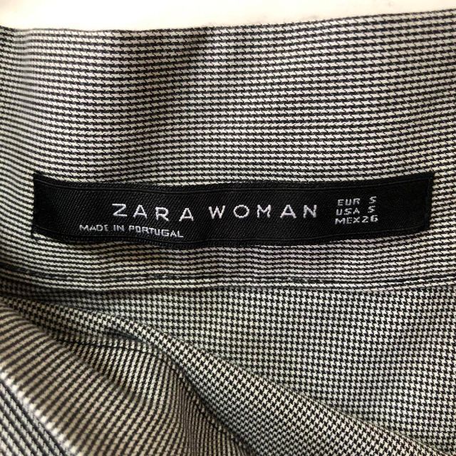 ZARA(ザラ)の【ZARA】ザラ　膝丈スカート　前リボン　グレー　グレンチェック レディースのスカート(ひざ丈スカート)の商品写真